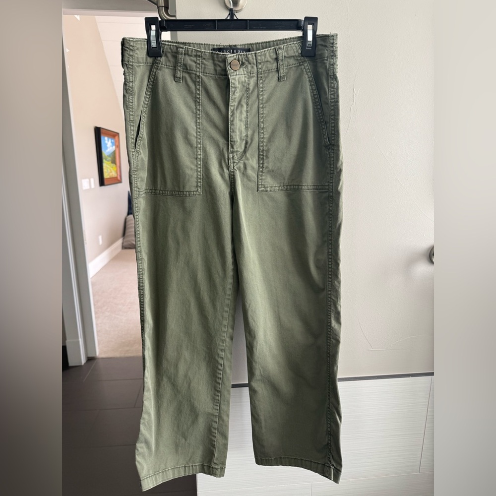 Sanctuary wide leg cropped pants in army green